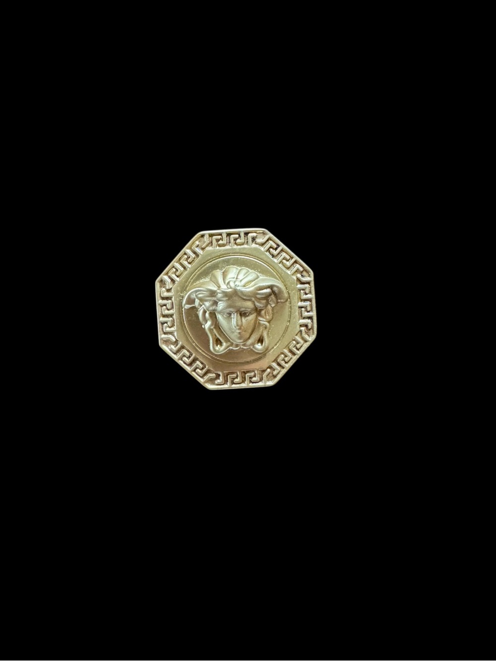 Gold Medusa Octagonal Statement Belt Buckle